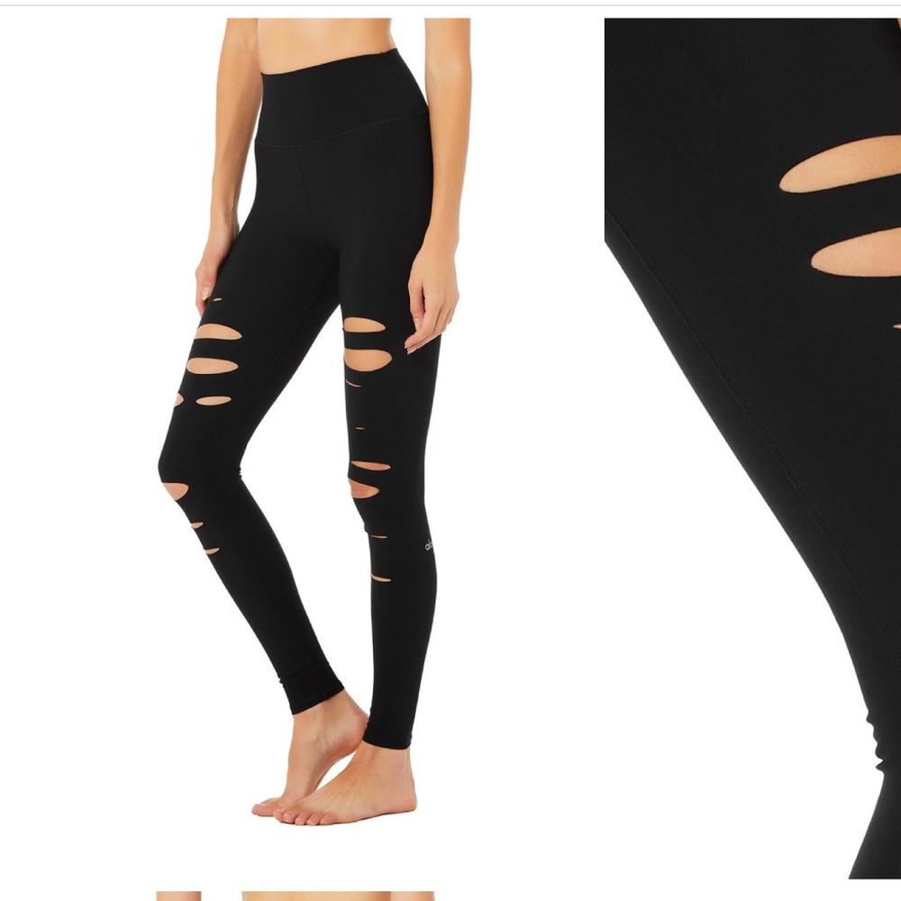 Alo Yoga High Waisted Ripped Leggings